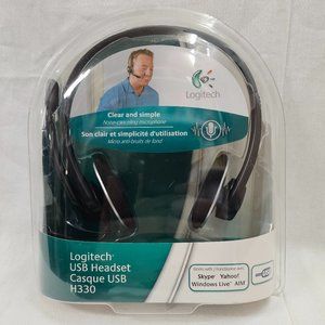 NEW Logitech H330 USB Headset, Noise Canceling microphone- A3